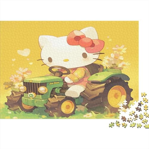 Cute Vector Kat 300 Stück Holzpuzzles Generation Als Herausforderndes Niedliche Tiere Handgefertigte DIY-Anpassung Paar Liebhaber Geschenke Familie Wanddekoration 300pcs (40x28cm) von YAMABAIHUO