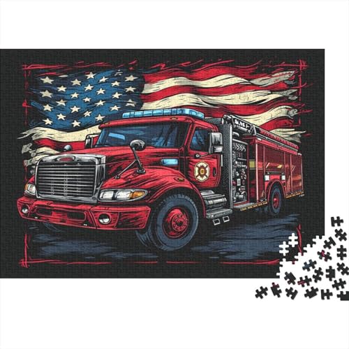 Feuerwehrwagen 500 Stück Holzpuzzles Generation Als Herausforderndes Handgefertigte DIY-Anpassung Puzzle-Geschenk Familie Wanddekoration 500pcs (52x38cm) von YAMABAIHUO