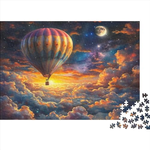 Heißluftballon 1000 Stück Holzpuzzles Geschicklichkeitsspiel Für Die Ganze Familie Schöne Landschaft Handgefertigte DIY-Anpassung Puzzle-Geschenk Familiendekorationen 1000pcs (75x50cm) von YAMABAIHUO