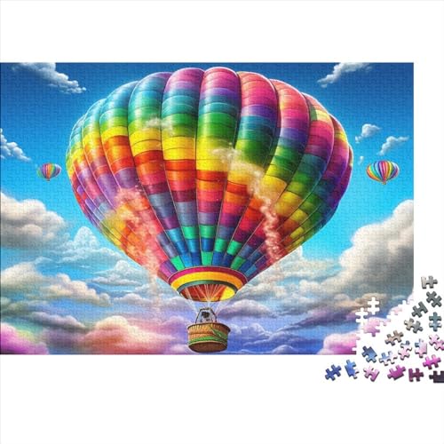 Heißluftballon 300 Stück Holzpuzzles Generation Als Herausforderndes Schöne Landschaft Handgefertigte DIY-Anpassung Puzzle-Geschenk Familiendekorationen 300pcs (40x28cm) von YAMABAIHUO