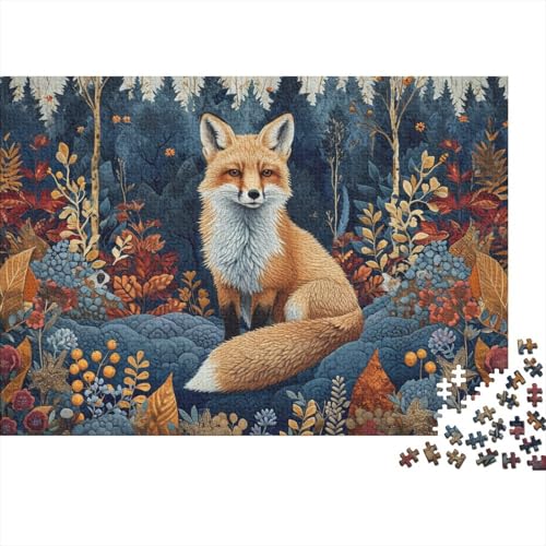 Jungle Fuchs 500 Stück Holzpuzzles Abbauen Familien Niedliche Tiere Handgefertigte DIY-Anpassung Geburtstag Geschenke Familiendekorationen 500pcs (52x38cm) von YAMABAIHUO