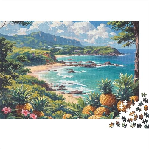 Kauai Hawaii 1000 Stück Holzpuzzles Kniffel Spaß Für Die Ganze Familie Schöne Landschaft and Naturlandschaft Handgefertigte DIY-Anpassung Puzzle-Geschenk Familie Wanddekoration 1000pcs (75x50cm) von YAMABAIHUO