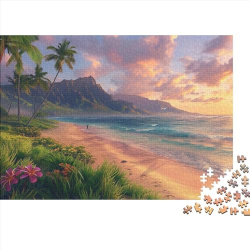 Kauai Hawaii 300 Stück Holzpuzzles Generation Als Herausforderndes Schöne Landschaft and Naturlandschaft Handgefertigte DIY-Anpassung Geburtstag Geschenke Familie Wanddekoration 300pcs (40x28cm) von YAMABAIHUO