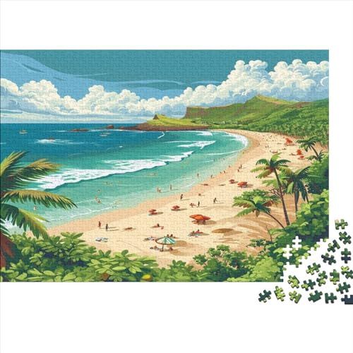 Kauai Hawaii 500 Stück Holzpuzzles Familien-Puzzlespiel Schöne Landschaft and Naturlandschaft Handgefertigte DIY-Anpassung Puzzle-Geschenk Familiendekorationen 500pcs (52x38cm) von YAMABAIHUO