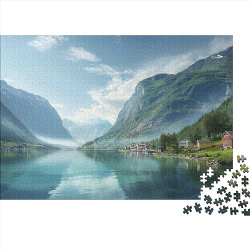 Seestadt 1000 Stück Holzpuzzles Abbauen Familien Schöne Landschaft Handgefertigte DIY-Anpassung Paar Liebhaber Geschenke Familiendekorationen 1000pcs (75x50cm) von YAMABAIHUO