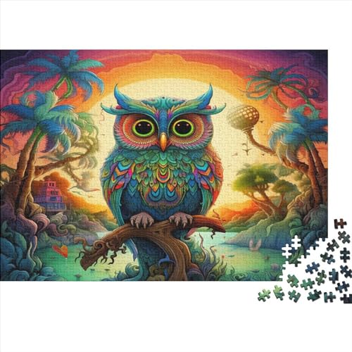 Süße Eulen 300 Stück Holzpuzzles Generation Als Herausforderndes Interessante Wildtiere Handgefertigte DIY-Anpassung Paar Liebhaber Geschenke Familie Wanddekoration 300pcs (40x28cm) von YAMABAIHUO