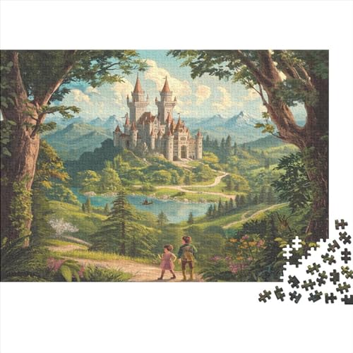 Verzauberte Länder 500 Stück Holzpuzzles Familien-Puzzlespiel Schloss Handgefertigte DIY-Anpassung Geburtstag Geschenke Familiendekorationen 500pcs (52x38cm) von YAMABAIHUO