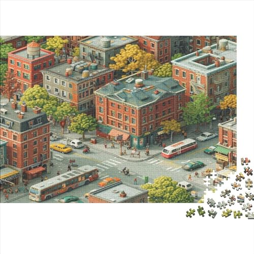 Wo ist Waldo 500 Stück Holzpuzzles Kniffel Spaß Für Die Ganze Familie Vielbeschäftigte Cartoonish City Metropolis Handgefertigte DIY-Anpassung Paar Liebhaber Geschenke Familie Wanddekoration 500pcs (5 von YAMABAIHUO