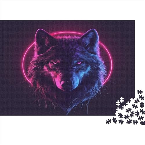 Wolf 300 Stück Holzpuzzles Generation Als Herausforderndes Dschungeltiere Handgefertigte DIY-Anpassung Paar Liebhaber Geschenke Familie Wanddekoration 300pcs (40x28cm) von YAMABAIHUO