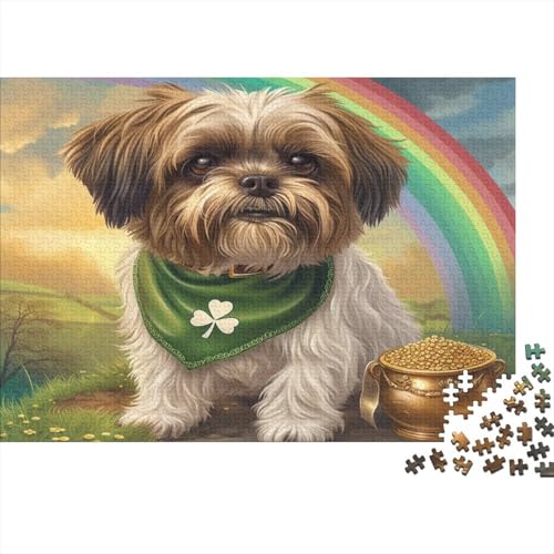 Xishi Hund 300 Stück Holzpuzzles Generation Als Herausforderndes Cute Hund (Animal) Handgefertigte DIY-Anpassung Puzzle-Geschenk Familie Wanddekoration 300pcs (40x28cm) von YAMABAIHUO