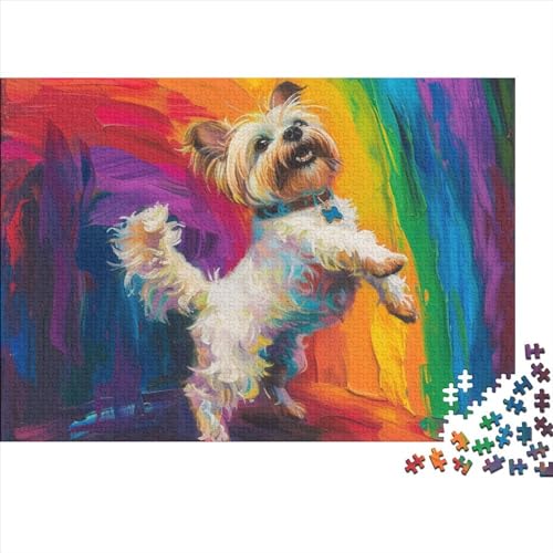 Yorkshire Terrier 300 Stück Holzpuzzles Geschicklichkeitsspiel Für Die Ganze Familie Cute Hund (Animal) Handgefertigte DIY-Anpassung Geburtstag Geschenke Familie Wanddekoration 300pcs (40x28cm) von YAMABAIHUO