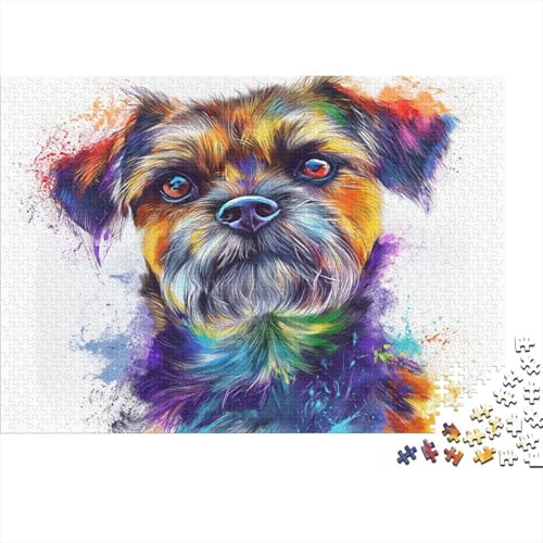 Yorkshire Terrier 300 Stück Holzpuzzles Geschicklichkeitsspiel Für Die Ganze Familie Cute Hund (Animal) Handgefertigte DIY-Anpassung Geburtstag Geschenke Familie Wanddekoration 300pcs (40x28cm) von YAMABAIHUO