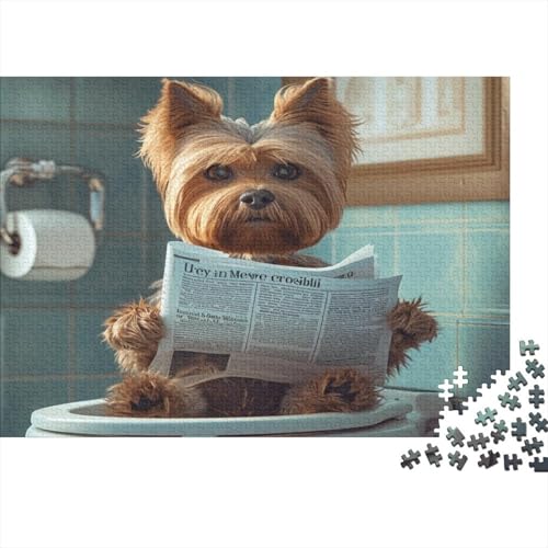 Yorkshire Terrier 300 Stück Holzpuzzles Geschicklichkeitsspiel Für Die Ganze Familie Cute Hund (Animal) Handgefertigte DIY-Anpassung Geburtstag Geschenke Familiendekorationen 300pcs (40x28cm) von YAMABAIHUO