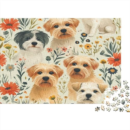 Yorkshire Terrier 300 Stück Holzpuzzles Kniffel Spaß Für Die Ganze Familie Cute Hund (Animal) Handgefertigte DIY-Anpassung Geburtstag Geschenke Familiendekorationen 300pcs (40x28cm) von YAMABAIHUO