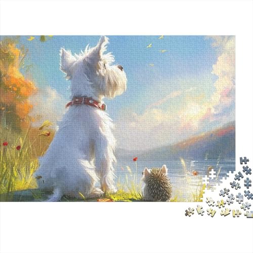 Yorkshire Terrier 300 Stück Holzpuzzles Kniffel Spaß Für Die Ganze Familie Cute Hund (Animal) Handgefertigte DIY-Anpassung Weihnachten Geschenke Familie Wanddekoration 300pcs (40x28cm) von YAMABAIHUO