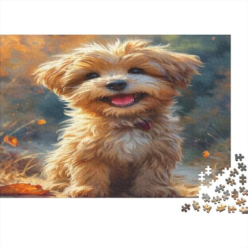 Yorkshire Terrier 300 Stück Holzpuzzles Stress Abbauen Cute Hund (Animal) Handgefertigte DIY-Anpassung Geburtstag Geschenke Familiendekorationen 300pcs (40x28cm) von YAMABAIHUO