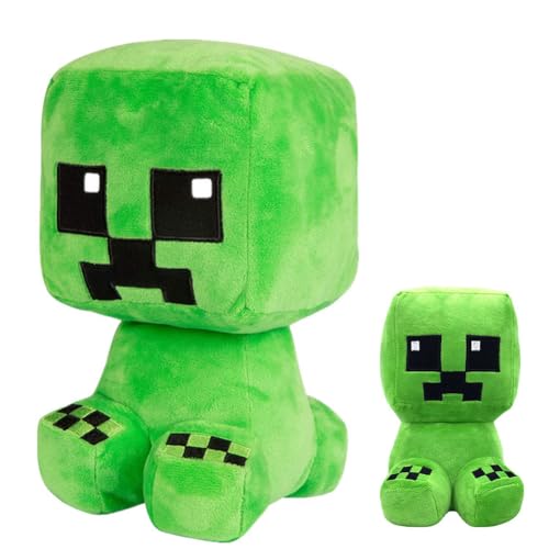 YANAYANA Mine-Craft Creeper Plüsch, 26cm Spiel Creeper Plüsch, Charaktere Puppe zum Thema Spiel, Geburtstagsgeschenke Spielefans Spielzeug für Einschulung Geschenk Kinder, Kuscheltier Stofftier von YANAYANA