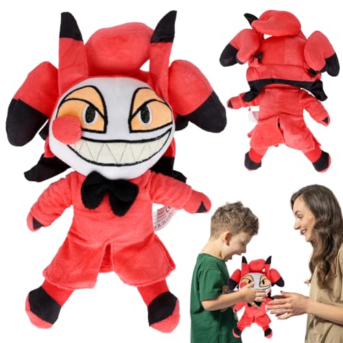 YANAYANA Hazbin Hotel Plüsch Figuren, Hazbin Plush Kuscheltier, Anime Deko Spielzeug für Kinder,Niedlich Alastor Anime Figuren Schlafzimmer Sofa Weiches Kissen, Weihnachten Geschenk für Kinder von YANAYANA