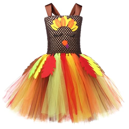 YANFJHV Hosenkette Mädchen Turkey Cos Costume Party Dress Dress (Yellow, 2-3 Years) von YANFJHV