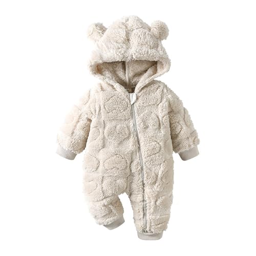 YANFJHV Seiltänzerin Kostüm Kinder Heart Fleece Crawl Suit (Beige, 3-6 Months) von YANFJHV