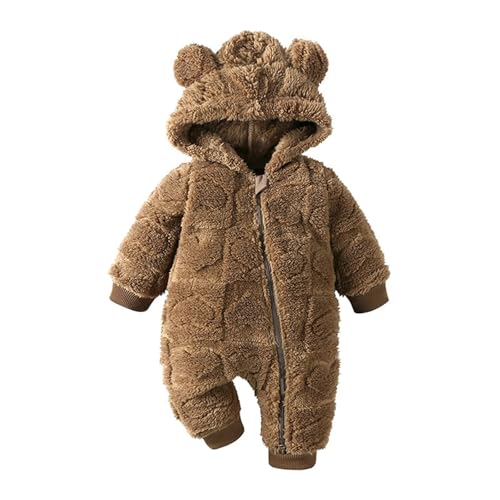 YANFJHV Seiltänzerin Kostüm Kinder Heart Fleece Crawl Suit (Brown, 12-18 Months) von YANFJHV