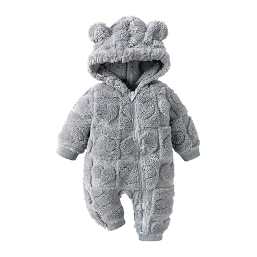 YANFJHV Seiltänzerin Kostüm Kinder Heart Fleece Crawl Suit (Grey, 6-9 Months) von YANFJHV