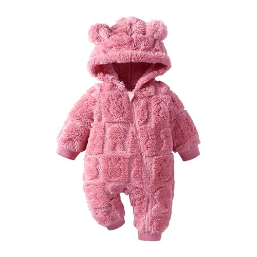 YANFJHV Seiltänzerin Kostüm Kinder Heart Fleece Crawl Suit (Hot Pink, 9-12 Months) von YANFJHV