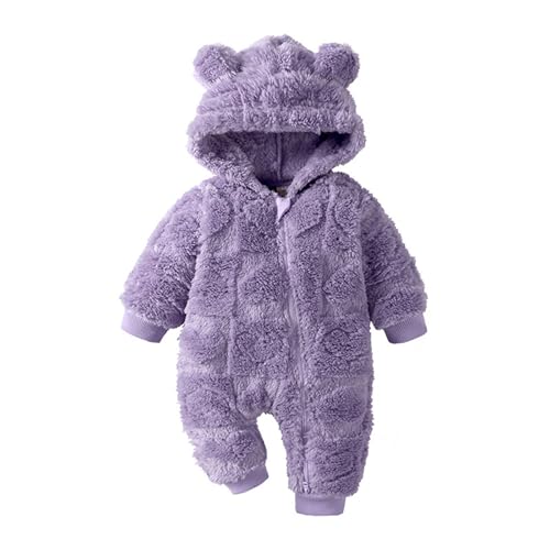 YANFJHV Seiltänzerin Kostüm Kinder Heart Fleece Crawl Suit (Purple, 0-3 Months) von YANFJHV