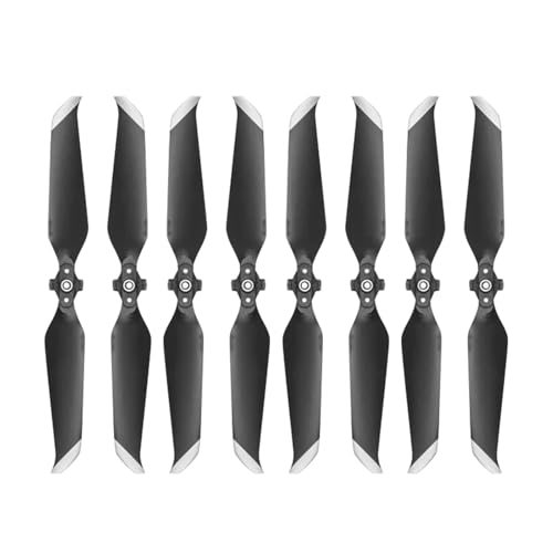 YANGC Geräuscharme 7238 Propeller for D-JI Mavic Air 2 Quick-Release RC Quadcopter Ersatz Requisiten Flügel Ersatzteile Drohnenzubehör(8pcs Silver Edge) von YANGC