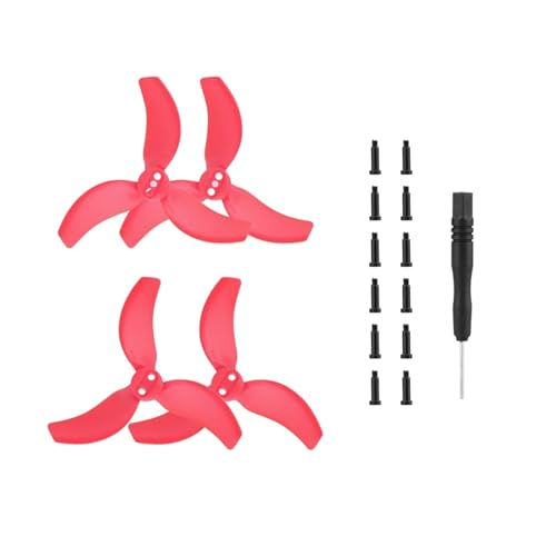 YANGC Propeller Ersatz Ersatzteile Drone Propeller Drone Propeller Blade Kit for D-JI Avata 2 Drone Zubehör(Red 2 Pair) von YANGC