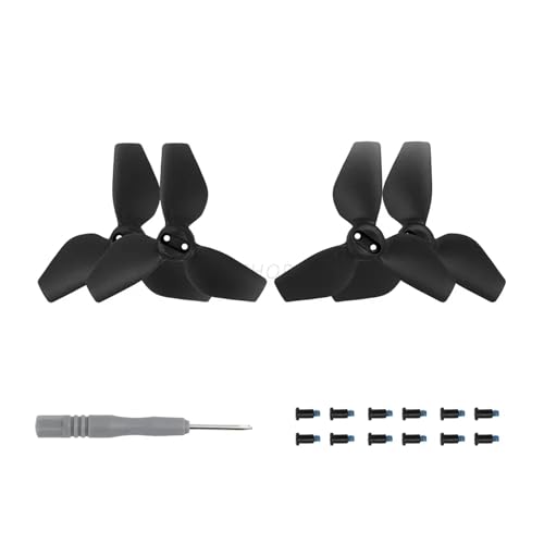 YANGC Propeller for D-JI Neo Geräuscharm Leichte Propeller Quick Release Requisiten Klingen Ersatz Drone Zubehör(2 Pair Black) von YANGC