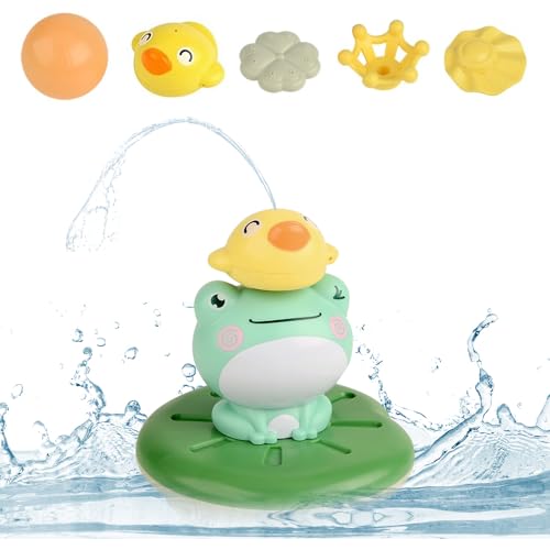 YANGUN Badewannenspielzeug ab 1 2 3 4 Jahr, Frosch Spray Wasserspielzeug Baby, Badespielzeug, Schwimmender Badefrosch mit Wassersprinkler, 15 cm Fontäne, Geschenk für Jungen und Mädchen YANGUN Badewannenspielzeug ab 1 2 3 4 Jahr, Frosch Spray Wasserspielzeug Baby, Badespielzeug, Schwimmender Badefrosch mit Wassersprinkler, 15 cm Fontäne, Geschenk für Jungen und Mädchen von YANGUN