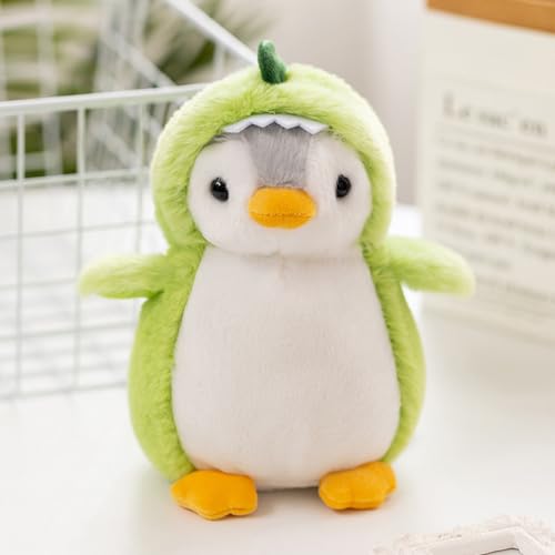 YANGUN Pinguin Stofftier Plüschtier, Kuscheltier Pinguin Plüschtier für Mädchen, Kuscheltier Cartoon, Stofftier Schmusetier zum Kuscheln & Spielen, Penguins Plush Für Mädchen(Grün, 20cm) von YANGUN