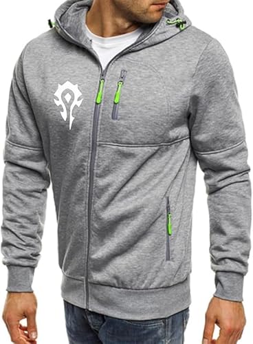 Herrenjacken für W.a.r.c.r.a.f.t World Packbare leichte Kapuzenpullis Kurzer Pullover Hoodie Lässiges Kapuzensweatshirt mit durchgehendem Reißverschluss für Wanderungen Reisen - Männer Geschenk von YANRAN