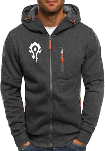 Herrenjacken für W.a.r.c.r.a.f.t World Packbare leichte Kapuzenpullis Kurzer Pullover Hoodie Lässiges Kapuzensweatshirt mit durchgehendem Reißverschluss für Wanderungen Reisen - Männer Geschenk von YANRAN