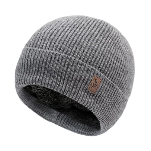 YANRAN Beanie für Männer, Stretchy Soft Cuffed Wooly Beanie mit dickem warmen Innenfutter, Unisex Classic Winter Hut- Geschenke von YANRAN