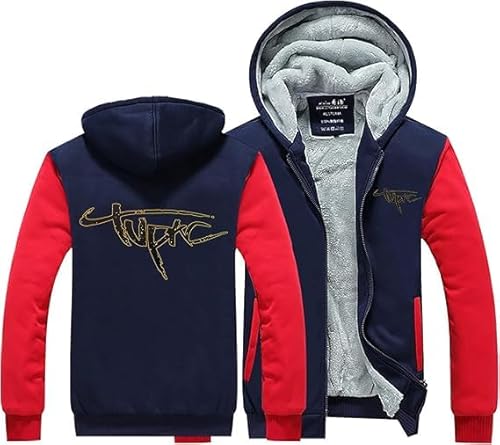 YANRAN Herren Fleece Kapuzenpullover für 2.P.A.C Dicke Sweatshirt Kapuzen Winter Warm Hoody Langarm Reißverschluss Pullover Jacken Leichtgewicht Mode Strickjacke-Geschenk von YANRAN