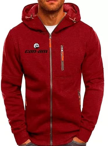 YANRAN Herrenmantel für C.a.n-a.m Packbare leichte Kapuzenpullis Kurzer Pullover Hoodie Lässiges Kapuzensweatshirt mit durchgehendem Reißverschluss für -Männer Geschenk von YANRAN