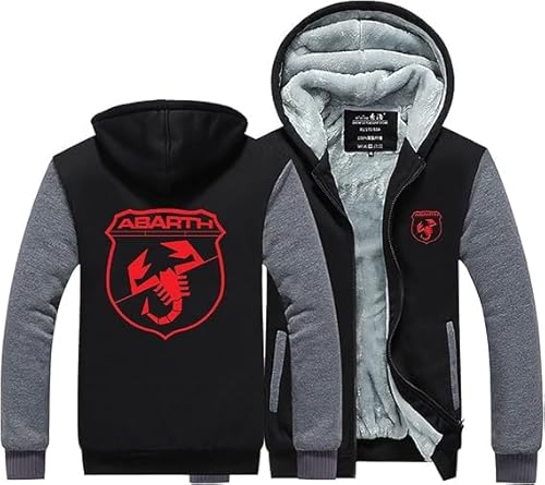 YANRAN Warmer Kapuzenpulli für Männer A.B.A-R.T.H Full Zip Up Sport Sweatshirt Jacken Winter Fleece Pullover Leichter Langarm Trainingsanzug-Geschenk von YANRAN