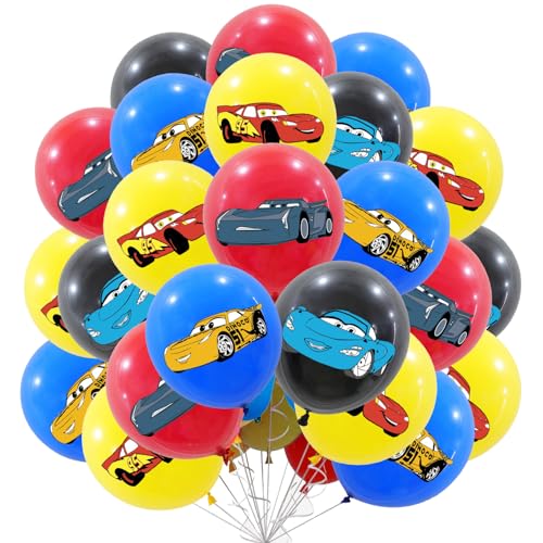 32 Stück Cars Deko Geburtstag Auto,12 Zoll Geburtstag Deko Ballon,Geburtstag Dekorationen Car Luftballons Set,Themed Party Supplies Ballon,Auto Ballons für Kinder von YANXINKE