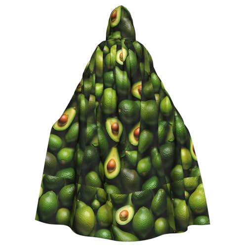 YANYU Avocado-Muster Druck Halloween Schal Robe für Cosplay Erwachsene Zauberer Kostüm Karneval Mottoparty Wea von YANYU