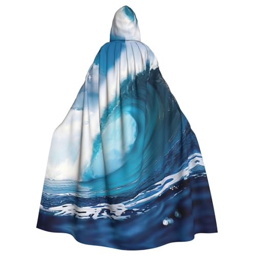 YANYU Big Ocean Wave HD-Druck Halloween Schal Robe für Cosplay Erwachsene Zauberer Kostüm Karneval Mottoparty Wea von YANYU