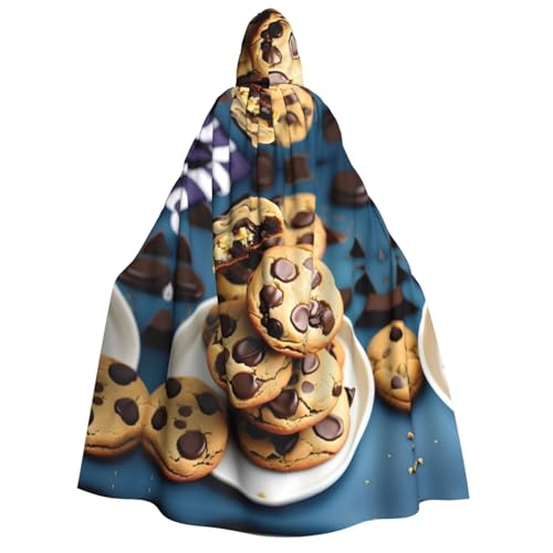 YANYU Cookies Food Chocolate Chips Kekse Druck Urlaub Dekorationen Kapuzenumhang Karneval Partys Hexe Vampir Kostüme Cosplay von YANYU