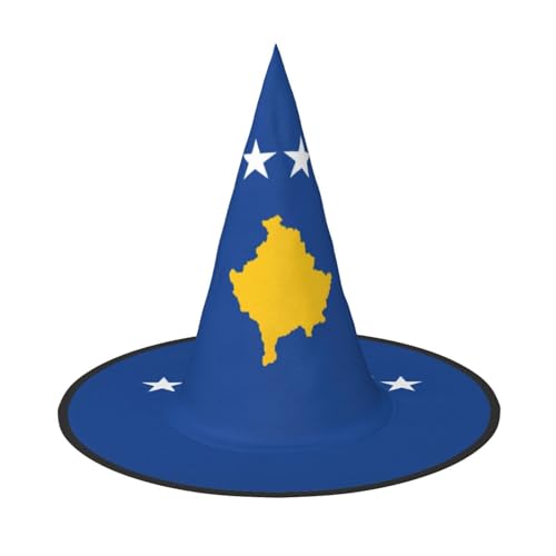 YANYU Flagge des Kosovo-Drucks, Karnevalshut, faltbarer Hut für Damen, Kostümpartys, Maskerade und Themenveranstaltungen von YANYU