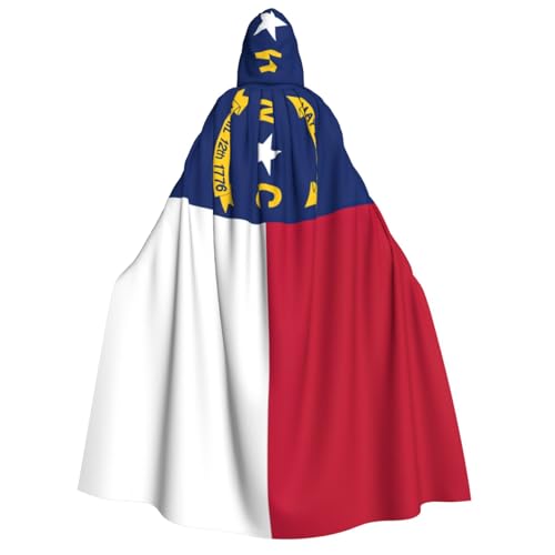 YANYU North Carolina State Flag Print Holiday Decorations Hooded Cloak Carnival Parties Witch Vampire Costumes Cosplay von YANYU