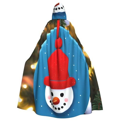 YANYU Weihnachtskarton Schneemann Druck Halloween Schal Robe für Cosplay Erwachsene Zauberer Kostüm Karneval Mottoparty Wea von YANYU