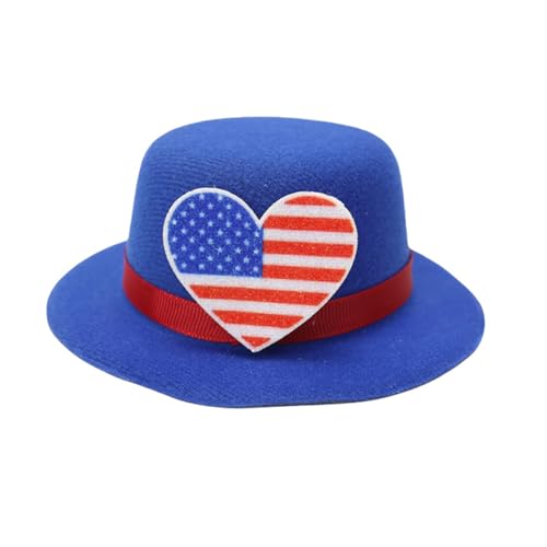 YAOGUI Kleiner Zylinder mit Haarspange, US-Unabhängigkeitstage, Motto-Kostüm, Kopfbedeckung, Nationalfeierfeier, Kopfschmuck, Zubehör, Festival, Feier, Kopfbedeckung YAOGUI Kleiner Zylinder mit Haarspange, US-Unabhängigkeitstage, Motto-Kostüm, Kopfbedeckung, Nationalfeierfeier, Kopfschmuck, Zubehör, Festival, Feier, Kopfbedeckung von YAOGUI