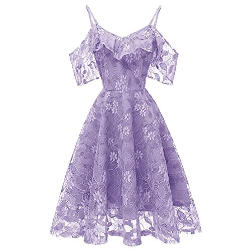 YAOJIWANG Oktoberfest Damen Outfit, Damen Ballkleid, Kurzarm Abendleider,Abendkleid, Brautkleid Damen Spitze Trägerlos Halter Ballkleider Vintage Kleider, Trachten-Kleid Dirndl Verkauf Angebot von YAOJIWANG