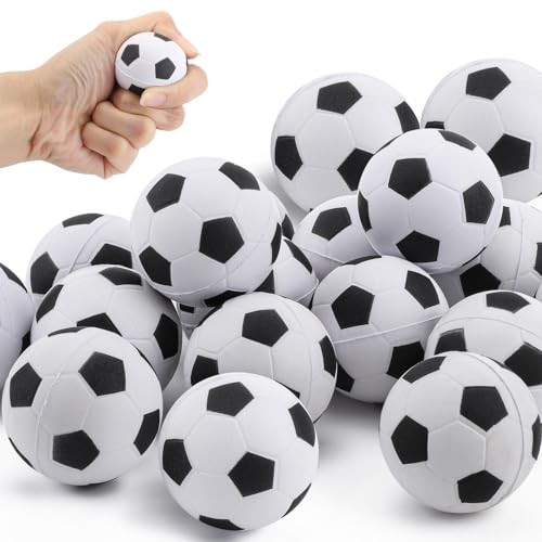 Mini Fußball, 16 Stück Mini Sportbälle Fussball Klein Stressball Kinder Softball Fußball Softbälle Stressball Fußball Stressbälle Schaumstoffbälle Antistressball für Spielpreise Gastgeschenke Party von YAOSHENGUP