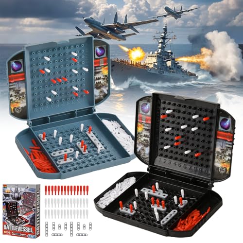 YAOZUP Seeschlacht Spiel, Schiffe Versenken Spiel, Battleship Klassisches Brettspiel im Kleinformat, Schiffe Versenken Brettspiel, Strategie Brettspiel Seeschlacht Spielzeug für Kinder ab 4 Jahren von YAOZUP